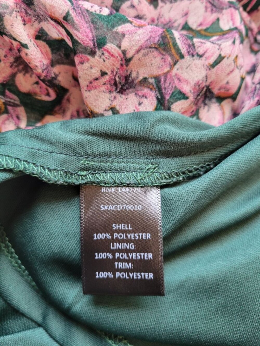 Keepsake The Label floral V-neckline long bell-sleeve mini dress Size L Boho - Picture 11 of 12